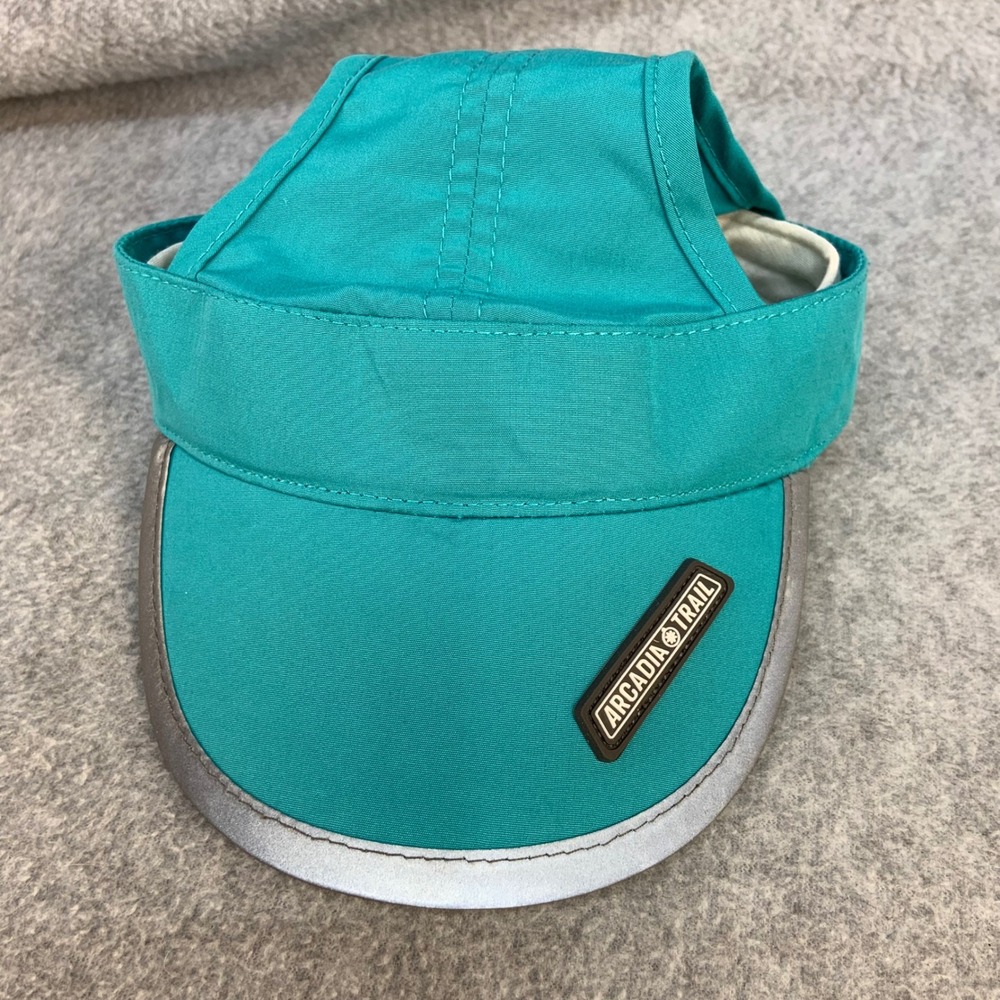 Arcadia Trail Small Dog Teal Blue Reflective Sun Hat Visor Adjustable Small